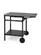 Outdoor Dinner Foldable Wood Table Black 96.5x64x75.5cm