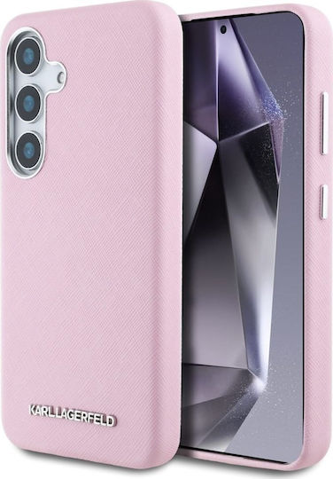 Karl Lagerfeld Saffiano Full Umschlag Rückseite Rosa (Galaxy S25)