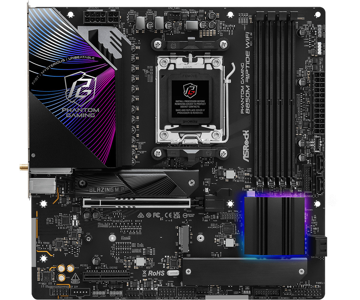 ASRock B850M Riptide WiFi Motherboard Micro ATX με AMD AM5 Socket