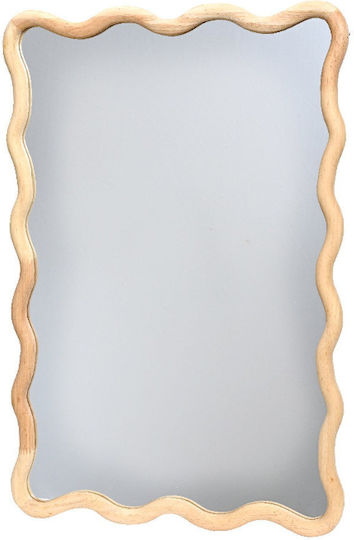 Kaemingk Καθρέπτης Ορθογώνιος Μπεζ 59x39cm Kaemingk Καθρέπτης Ορθογώνιος Μπεζ 59x39cm