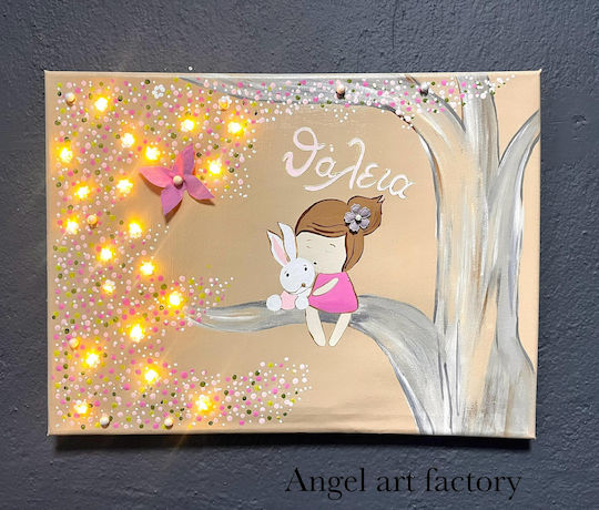 Painting Frame “3D Flower Butterfly” Illuminated