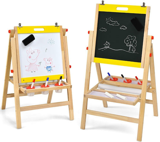 Costway Kids Easel 3 in 1 Whiteboard Paper Roll Ty327950yw