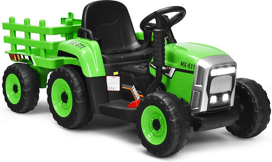Tractor pentru copii Electric cu remorcă 12 volți Verde
