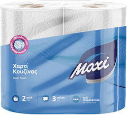 Maxi Кухненска хартия 2 Ролки 3 Листа (350гр/Ролка)