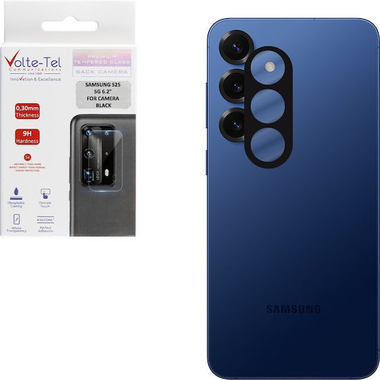 Volte-Tel Προστασία Κάμερας Tempered Glass Μαύρο για το Samsung S25 5G