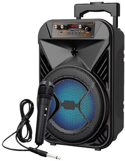 Karaoke Speaker With Wired Microphone And Lighting Effects SM-1809 Black