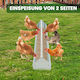 Costway Metal Feeder for Chickens and Poultry with Capacity 15lt 115x20.5x20.5cm.