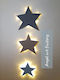 Wooden Wall-Mounted Light-Up Stars