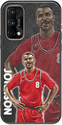 European Basketball Legends Eddie Johnson Realme 7 5g Black TPU Black Silicone