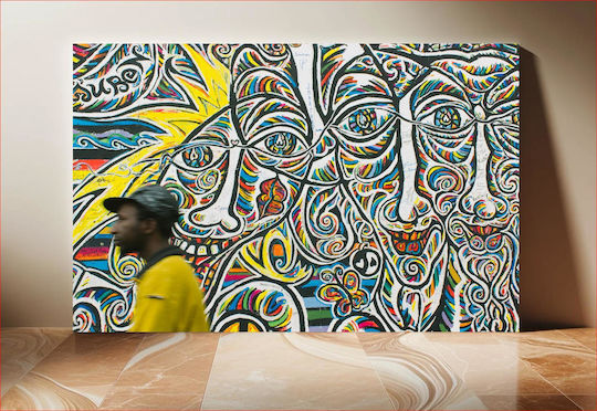 Πίνακας Colorful Abstract Street Art Πολύχρωμη Αφηρημένη Τέχνη Του Δρόμου 65x40