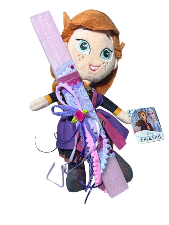 Πασχαλινή Χειροποίητη Λαμπάδα Άννα Frozen 32cm