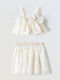 Kids' Set with Skirt Summer 2pcs Ecru