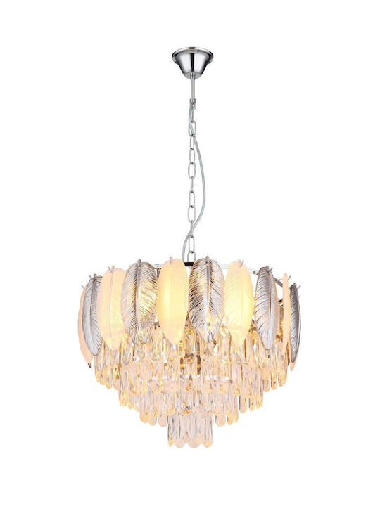 Globo Lighting Πλαφονιέρα Οροφής Διάφανη με Ντουί E14