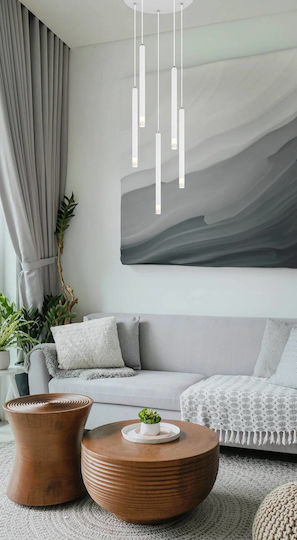 Globo Lighting Κρεμαστό Φωτιστικό Λευκό με Ντουί G9 12x12x120εκ.