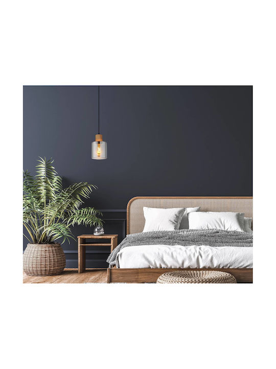 Globo Lighting Κρεμαστό Φωτιστικό Μαύρο με Ντουί E27 12x12x120εκ.