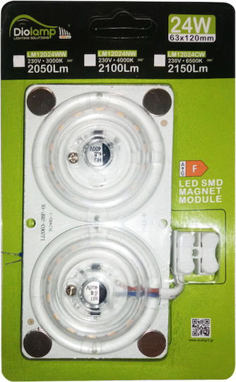 Led Smd Magnetic Module 24w 230v 2100lm 160° 4000k Ra80 Aca Lm12024nw