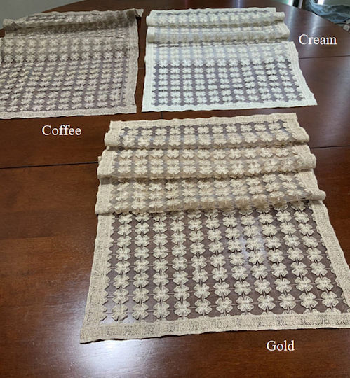 Liolios Home Runner cu Broderie Fx-1 Aur 45x160cm