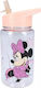 Minnie Mouse Kinderflasche Minnie mit Strohhalm 450ml (Verschiedene Designs/Farben)