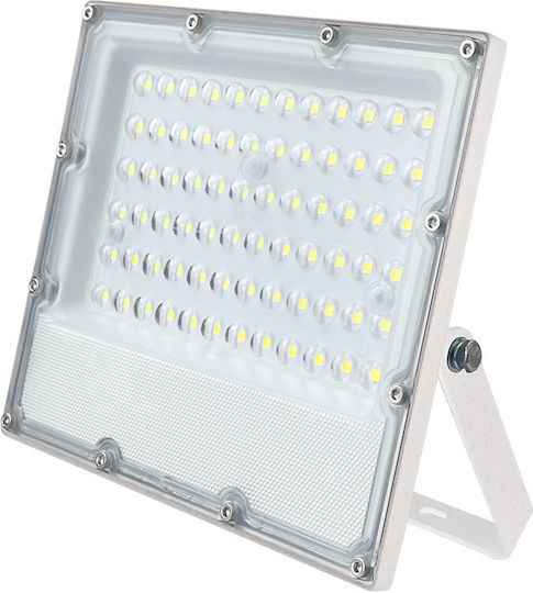 Aca Στεγανός Προβολέας LED 50W Ψυχρό Λευκό 6000K IP65
