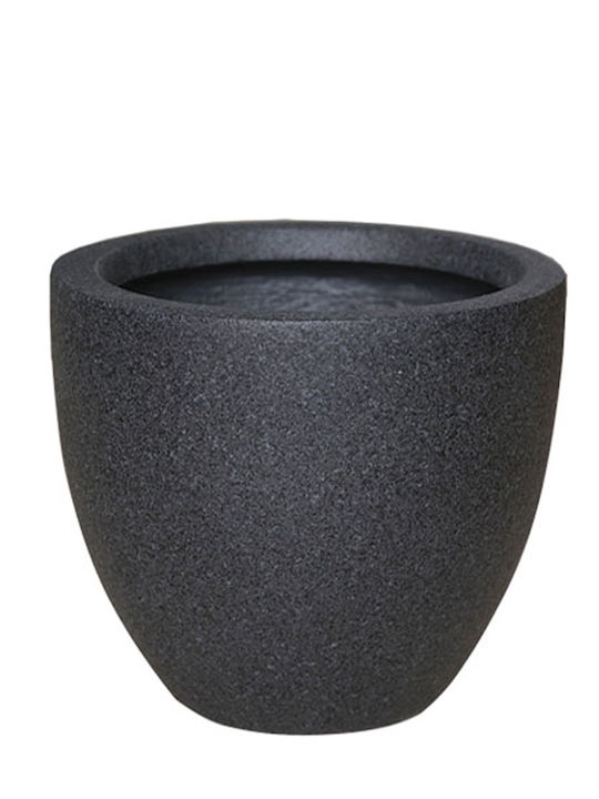 Decorative Fiberclay Planter Black 45x39cm 06-20709-l