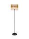 Globo Lighting Floor Lamp H152xW38cm. with Socket for Bulb E27 Black