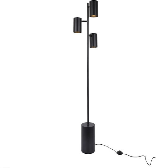 Aca Kenneth Floor Lamp H165xW15cm. with Socket for Bulb E27 Black