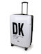 DKNY Голям Куфар За Пътуване Твърд Бял/Черен С 4 Колела Височина 78см