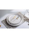 GTSA Plate Shallow Ceramic White with Diameter 21cm 6pcs