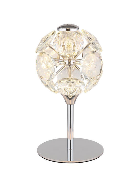 Globo Lighting Μεταλλικό Πορτατίφ LED με Διάφανο Καπέλο και Βάση