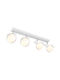 Globo Lighting Spot with 4 Lights and with Socket E14 in White Color