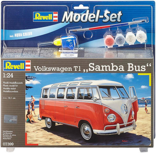 Revell Modellbausatz VW T1 Samba Bus Maßstab 1:24 67399