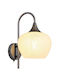 Globo Lighting Wall Lamp with E27 Socket and Switch Black 18x32cm