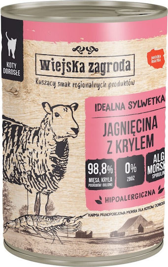 Wiejska Zagroda Trockenfutter für Katzen mit Lamm 0.4kg