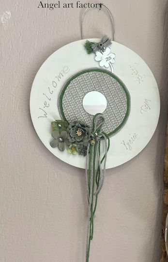 Hanging Wall Decor Welcome Handmade Made of Wood