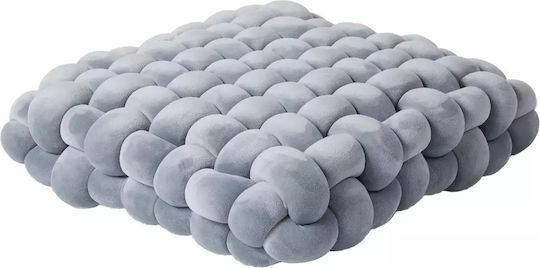 Das Home Μαξιλάρι Καναπέ 2282 από Βελούδο Grey 40x40εκ.