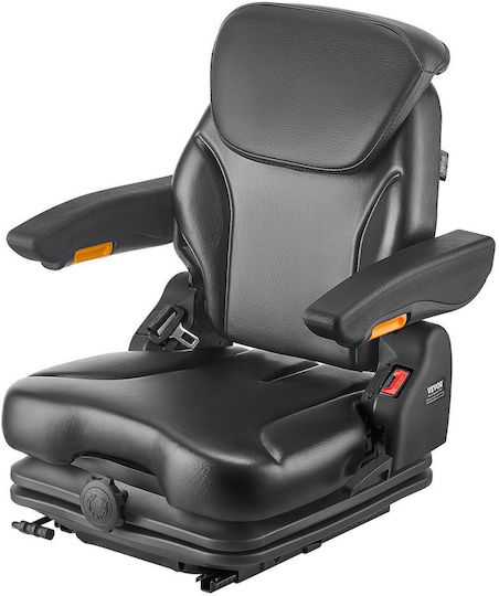 Vevor Forklift Seat Fold Down Tractor Seat Suspension Ρυθμιζόμενη Πλάτη Προσκέφαλο
