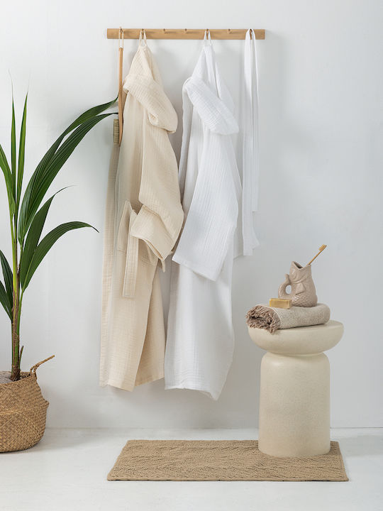 Palamaiki Mous Bademantel mit Kapuze Natural 22...