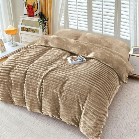 Pucioasa Κουβέρτα Βελουτέ Διπλή 200x230εκ. Brown LJD22345 Pucioasa Κουβέρτα Βελουτέ Διπλή 200x230εκ. Brown LJD22345
