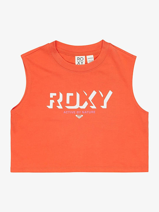 Παιδικό Crop Top Αμάνικο Πορτοκαλί