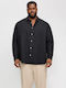 Long-sleeved Cotton Shirt Black