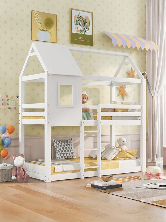Kinderbett Koje Einzeln Beige für Matratze 90x1...