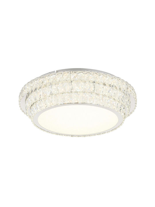 Globo Lighting Ceiling Mount Light Transparent with Integrated LED and Remote Control