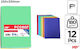 Paper Folder Two-Leaf Mp 25x33cm Without Flaps Pack of 12 Assorted Colors Pc086f