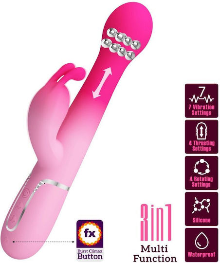 Pretty Love 3 In 1 Δονητής Rabbit Ροζ