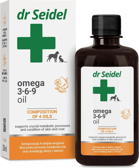 dr Seidel Omega Συμπλήρωμα Διατροφής Σκύλου και Γάτας σε Έλαιο 250ml για Δέρμα & Τρίχωμα