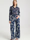 Damen Stoffhose Blau
