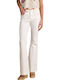 Γυναικείο Jean Παντελόνι Καμπάνα Off White