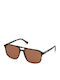 Kenneth Cole Men's Sunglasses with Brown Tartaruga Plastic Frame and Brown Lens