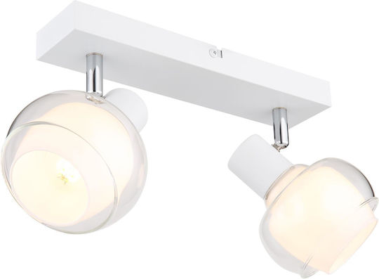 Globo Lighting Double Spot with Socket E14 in White Color