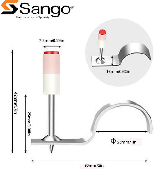 Cuie din beton Sango 25mm-ø25mm Extra Dure